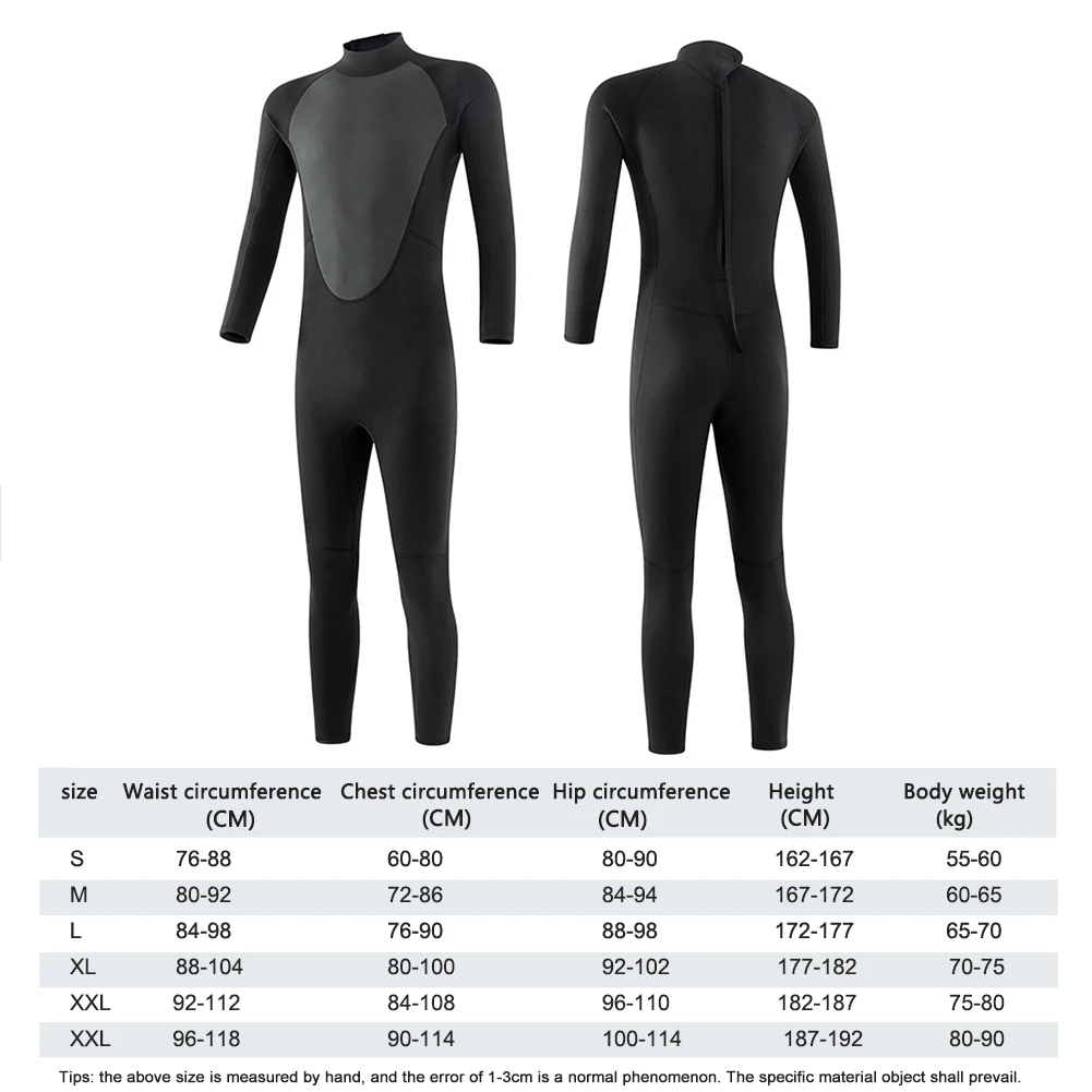 

3mm Wetsuit Warm Swimming Wetsuit For Swimming Surfing Snorkeling Neoprene Wetsuit For Men High Quality High-Stretch Fabric Wets