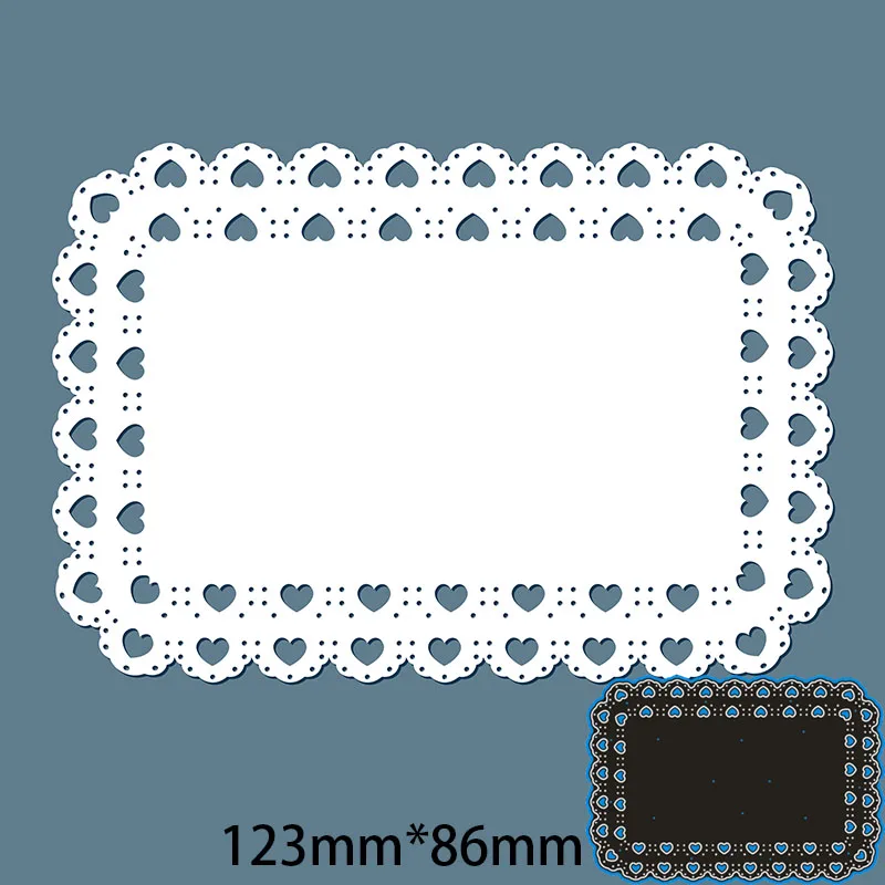 

123*86mm rectangle Metal Cutting Dies decoration Scrapbook Embossing Paper Craft Album Card Punch Knife