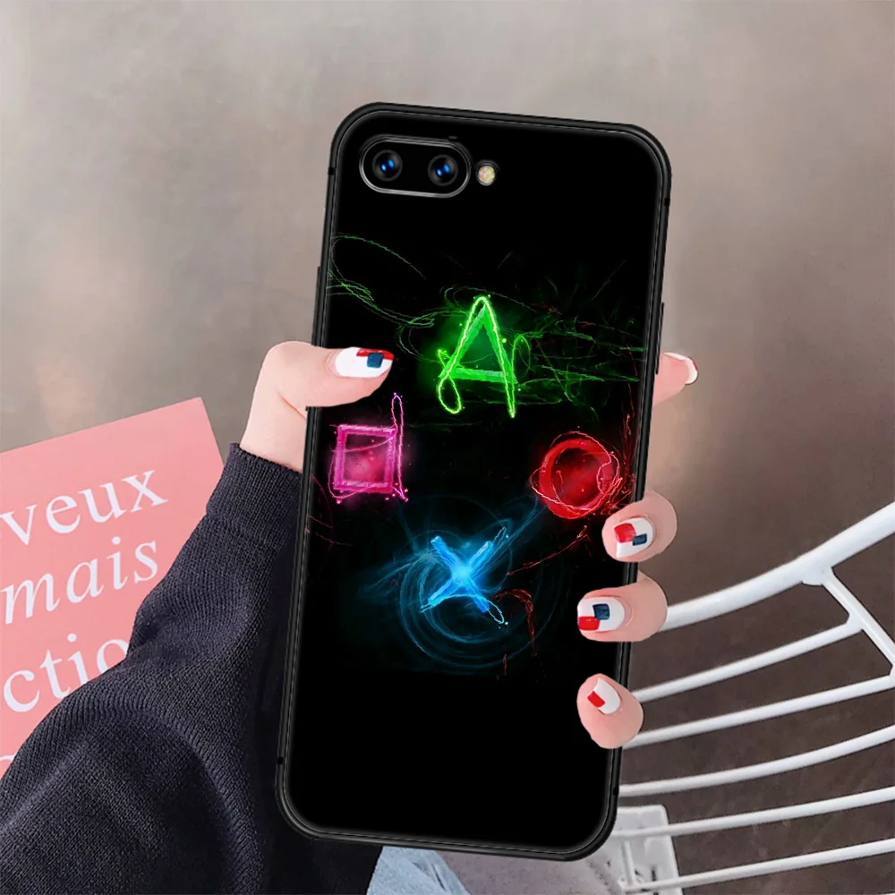 

Game Console Playstation Colorful Phone Case Cover Hull For HUAWEI Honor 8 8c 8a 8x 9 9a 9x V10 MATE 10 20 I Lite Pro black