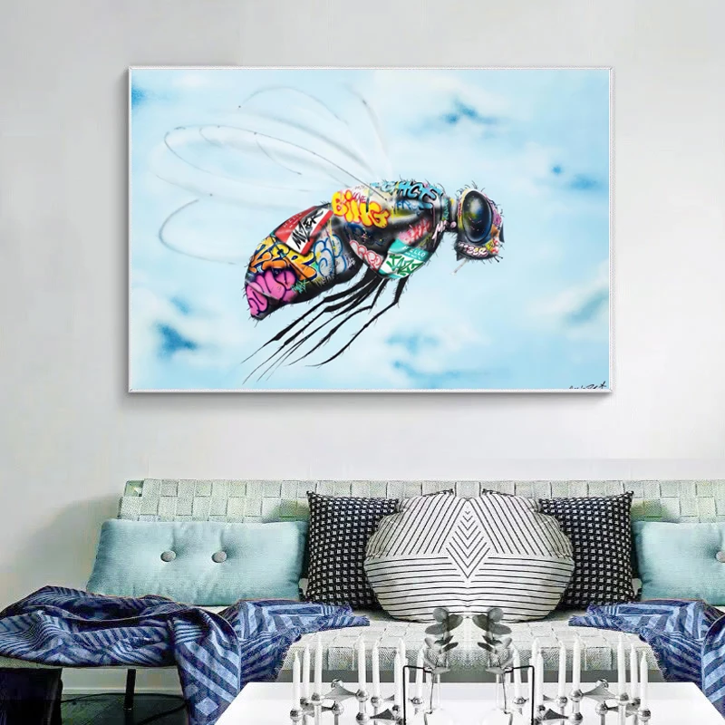 

Graffiti Art Paper Origami Boat Canvas Painting Posters And Prints Wall Art Pictures For Living Room Cuadros Home Decoration