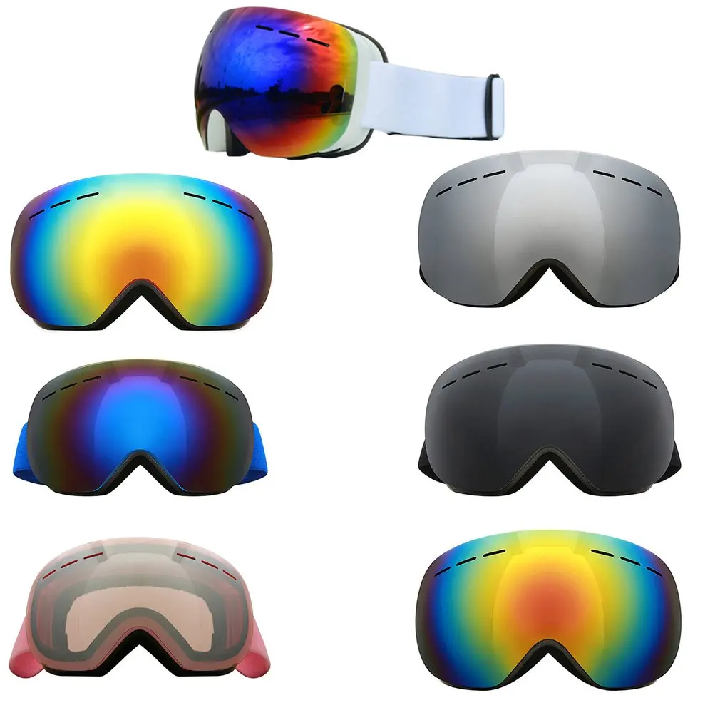 

Luxury Brand Ski Goggles Double Layers UV400 Anti-fog Anti-snow Big ski Mask Glasses Skiing Snow Men Women Snowboard Goggles New