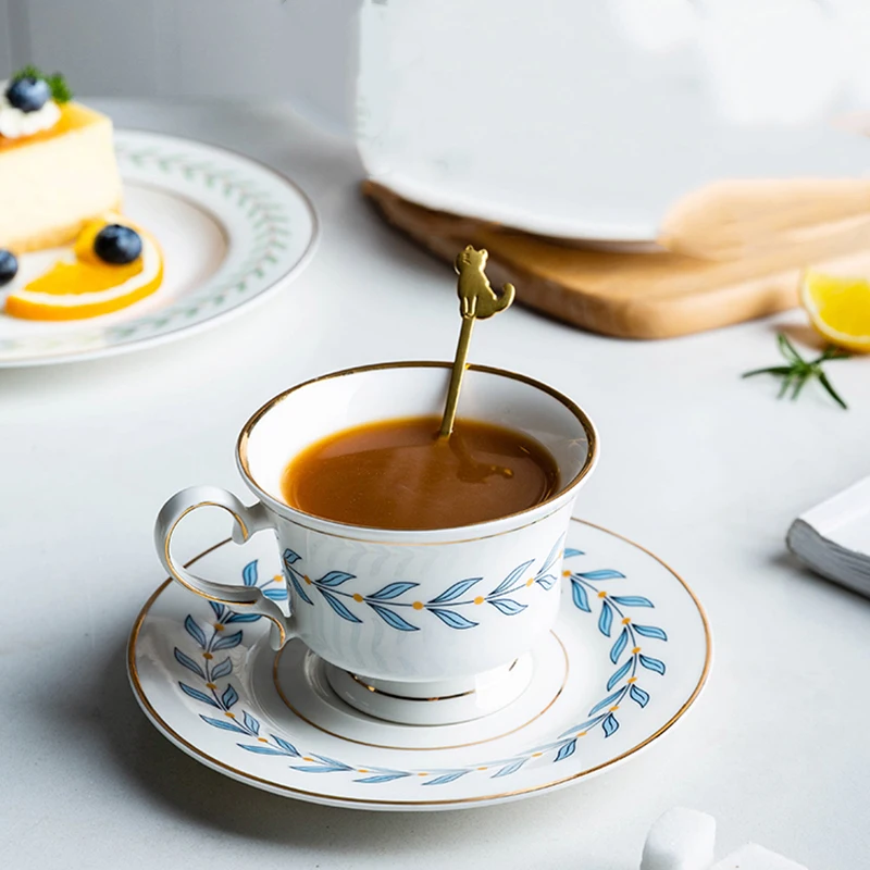 Кружка в виде листа набор для послеобеденного чая европейская маленькая