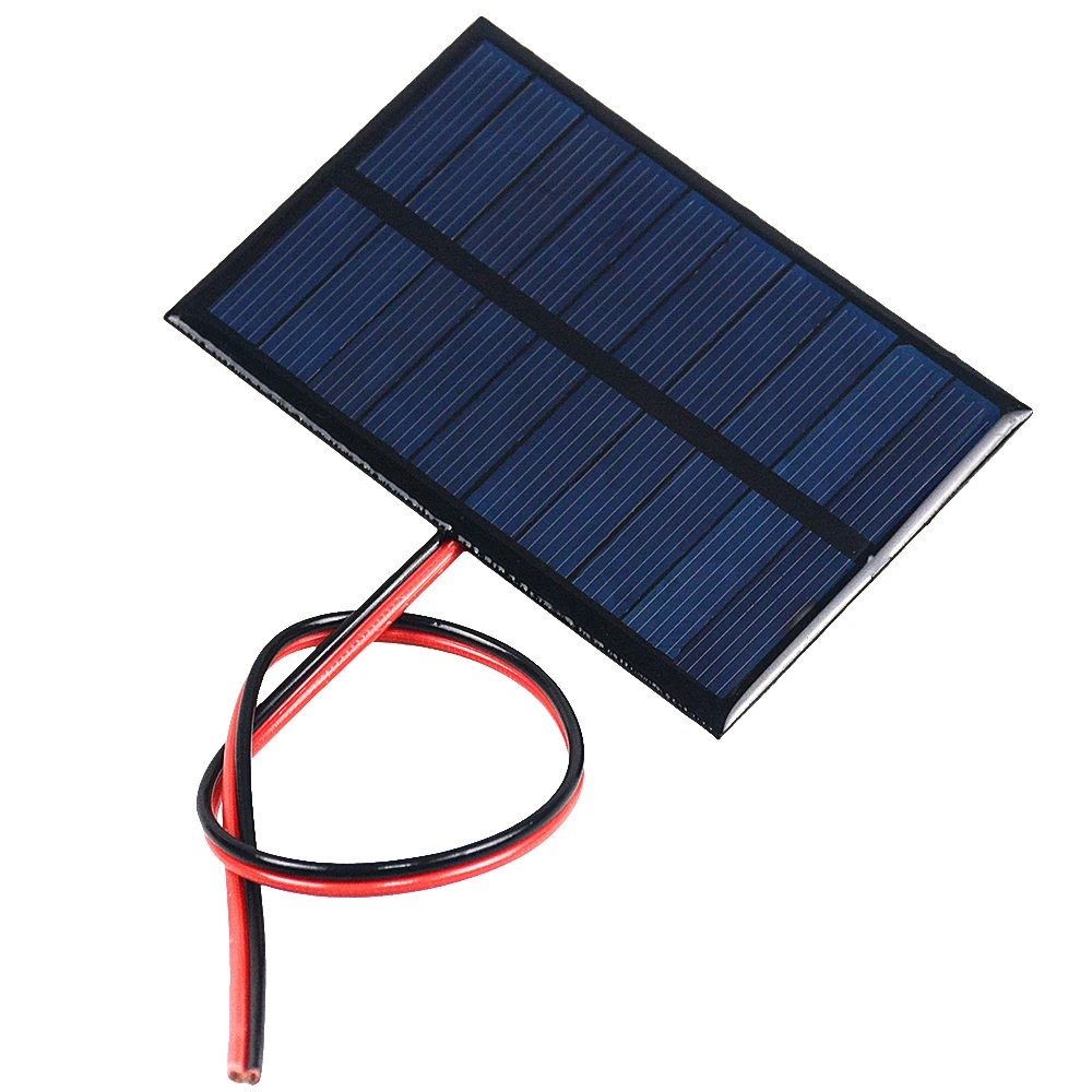 

1PCS 5V 150mA 0.75W With 30CM Wire Mini Solar System DIY For Battery Cell Phone Charger