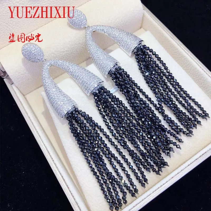 

Лидер продаж, европейские и американские стили, аксессуары из натурального нефрита с микроинкрустацией из циркония, серьги, Изящные Ювелир...