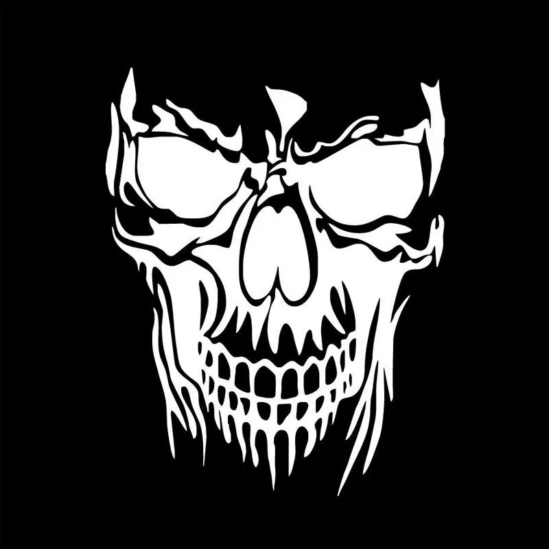 SLIVERYSEA наклейки на автомобиль в виде черепа штамповочный станок из винила JDM