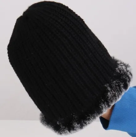 Женские зимние 100% натуральный настоящий мех кролика Женская Мягкая шапка из меха