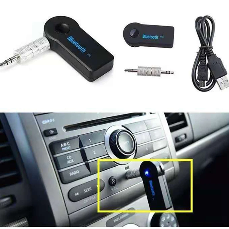 

Wireless Bluetooth 5.0 Receiver Audio 3.5mm Streaming Auto Transmitter Adapter Car Music Headphone Reciever Mic Handsfree For PC