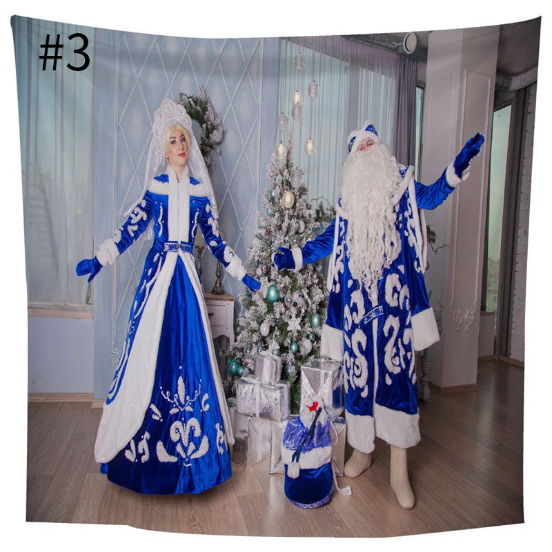 Santa Claus Tapestry Beautiful Snow Maiden Wall Hanging Tapestry High Quality 3D Coverlet Waterproof Tapestry Christmas Decor - Цвет: 3