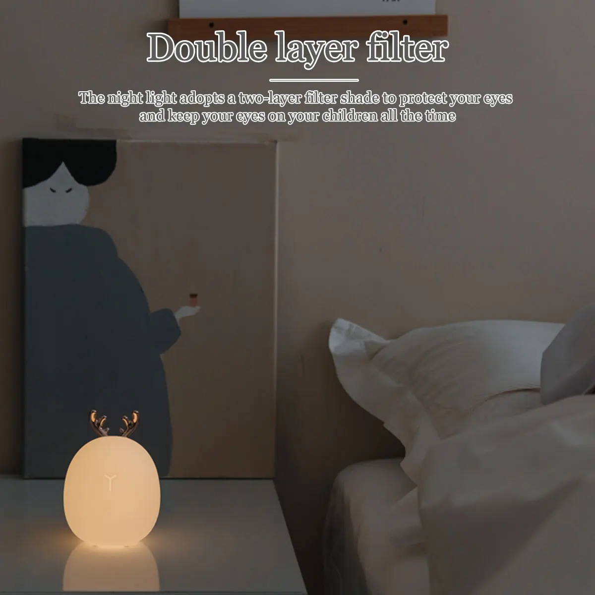 Новый силиконовый ночсветильник Elk с зарядкой от USB светильник прикроватная