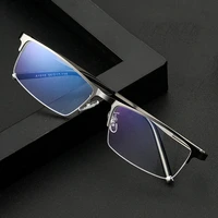 yimaruili super light high qualit titanium alloy business leisure eyewear optical prescription men half rim glasses frame a1518