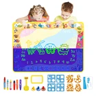 Детский водный коврик для рисования, Подарочная игрушка с волшебными флуоресцентными ручками для рисования, набор инструментов для детей, развивающие игрушки