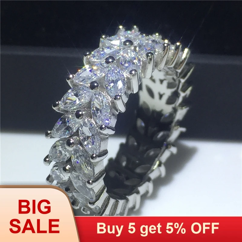 Colorful Stone Hot Style Green Stones Cubic Zircon Engagement Jewelry Eternity Women Fashion Rings For Wedding | Украшения и