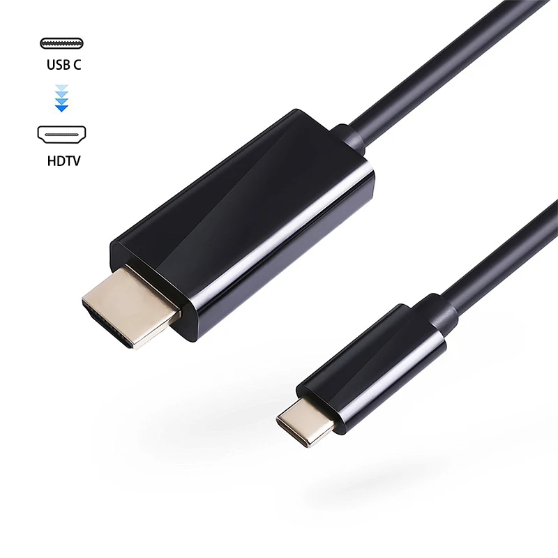 

USB Type C 3.1 To HDMI-compatible 4K 30Hz Video Converter Cable 1.8M Length 10Gbps Super Speed for Macbook/Matebook HDTV Laptops