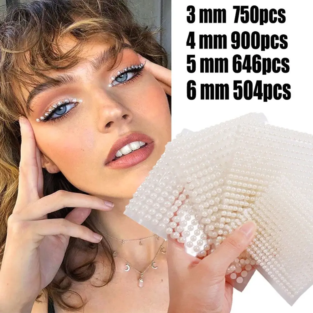 

Pearl EyeShadow Stickers Face Tattoo Self Adhesive Diamond Decoration Brow Makeup Nail Jewels Sticker