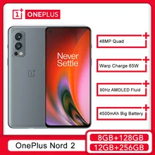 Global Version OnePlus Nord 2 5G Smartphone MediaTek Dimensity 1200-AI 50MP AI Camera Warp Charge 65W Nord2 Mobile Phone