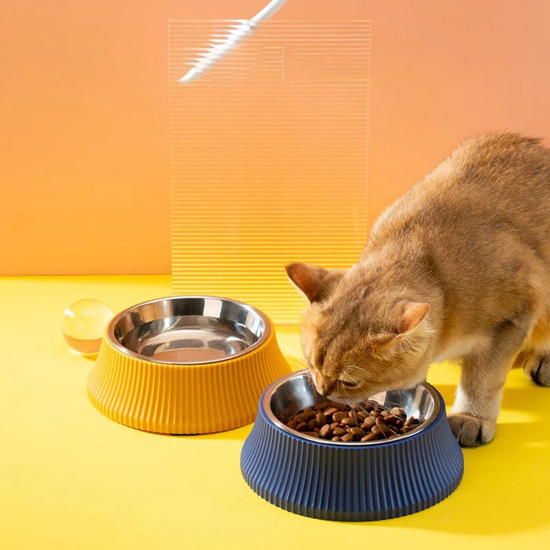 

Non Slip Cat Bowl Dog Food Plate Pet Bowls With Raised Stand Water Drinking Plate Feeder Protect Neck Kitten Puppy Products