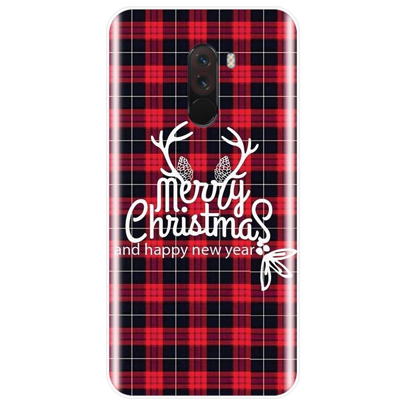 Новый год рождественский дизайн задняя крышка чехол для телефона из мягкого