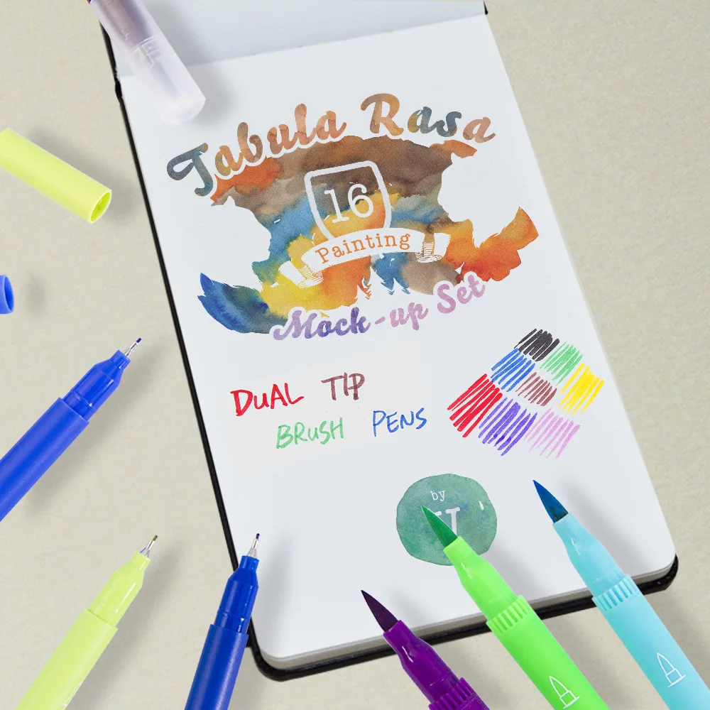 30 шт. цветные ручки с Оксфордской сумкой консилер и кисть двумя наконечниками