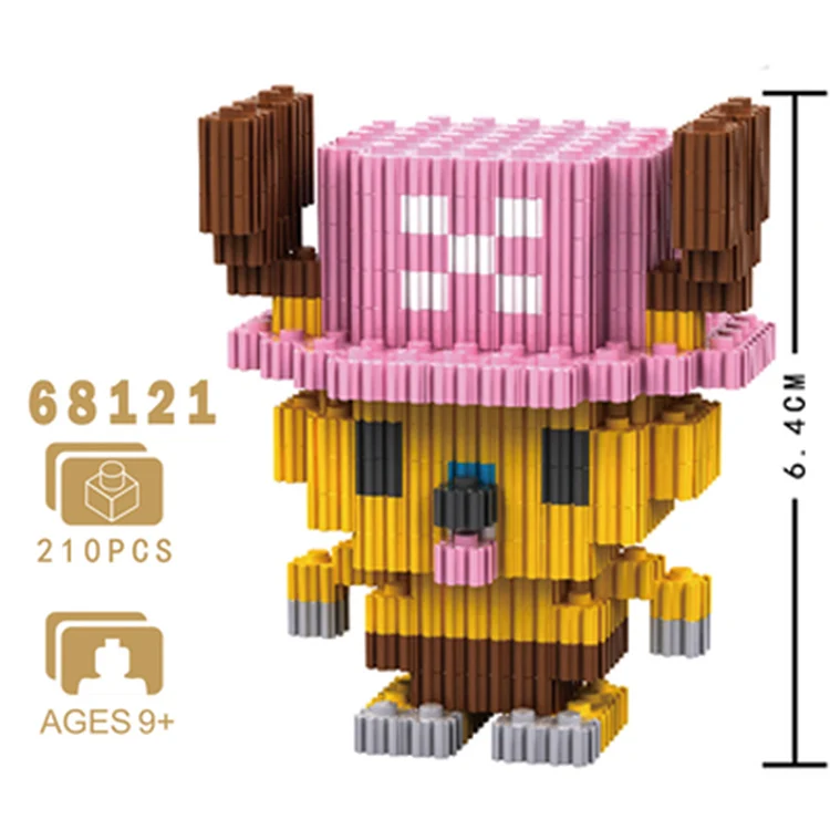 210pc Chopper Строительные блоки, игрушки для детей, Super Mario Bros, алмазные мини-блоки, Doraemoned, супер герой, Narutoes, Звездные войны, Детский Рождественский подарок - Цвет: 210pc Chopper