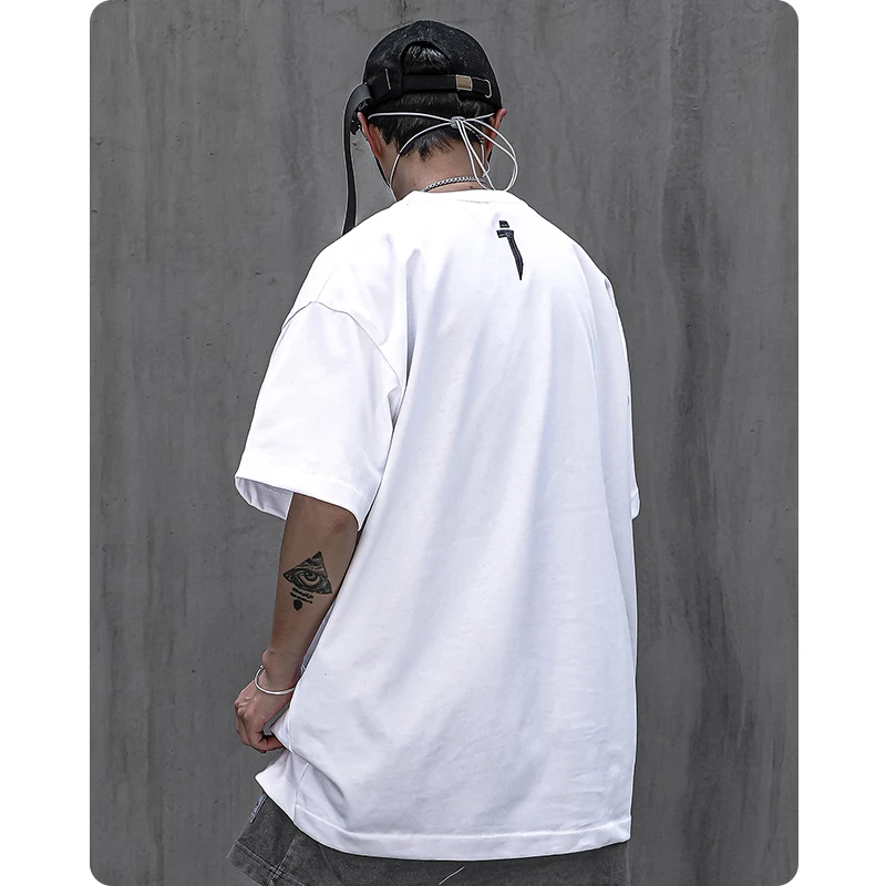 

New summer Men's clothes Harajuku short sleeve future world T-shirt printing Chinese characters loose comfortable Tee michalkova