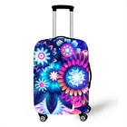 Чехол для багажа с цветком радуги для путешествий, эластичный чехол для костюма, защита от пыли, багажный чехол на колесиках, защитные чехлы