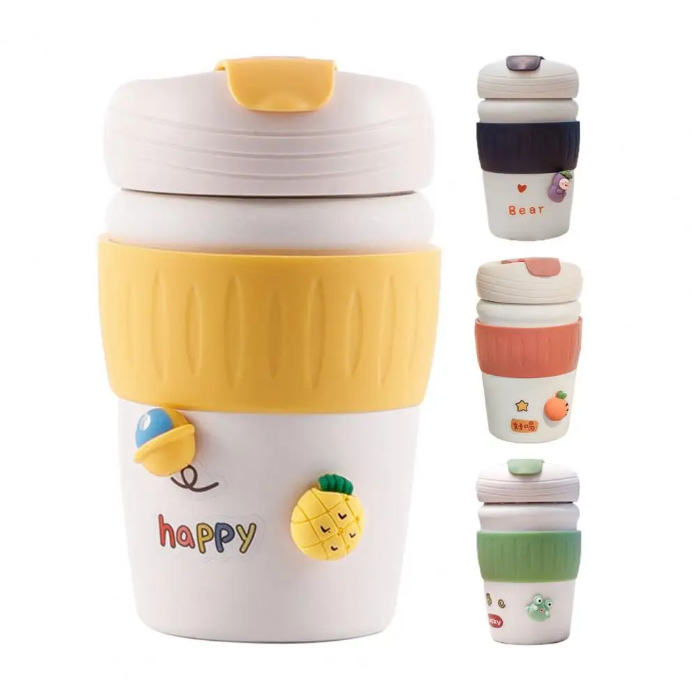 

350 мл Изолированная чашка пищевой класс мультфильм внешний вид нержавеющая сталь Sippy Style мини Термокружка для дома