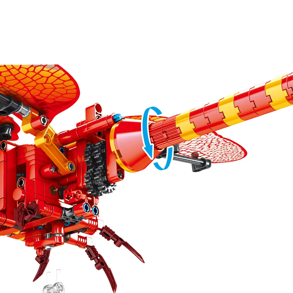 

330pcs Simulated Insect Building Blocks DIY Dragonfly Model Creator Toys for Children Gifts High-tech Toys