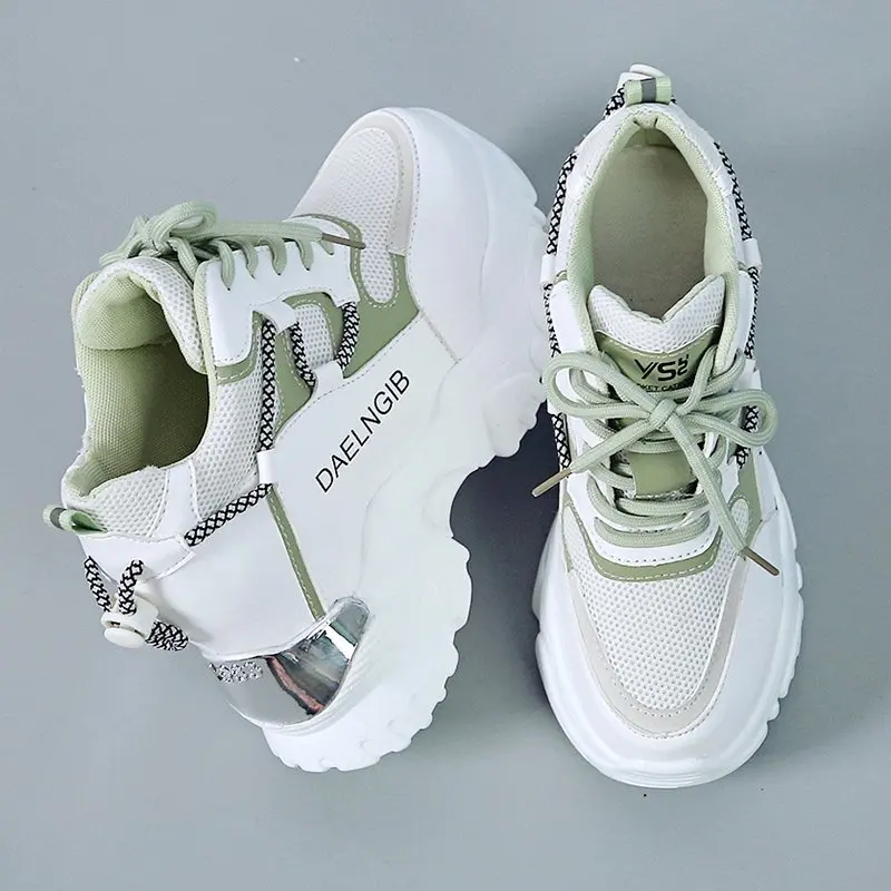 

Breathable Mesh Wedge Sneakers Women Chunky Platform Height Increase Casual Shoes Woman Autumn 2020 Vulcanize Zapatillas