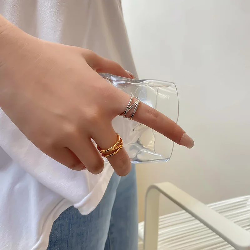 

Korean Style New Hollow Cross Ring Elegant Girls Index Finger Ring Creative Trending Trendy Style One Piece Dropshipping