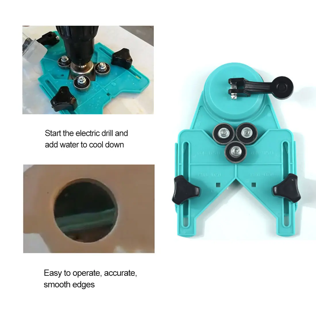 

Adjustable Holding Range 4-83mm Diamond Opening Drill Bit Tile Glass Hole Locator Saw Core Bit Guide Glass Openings Locator
