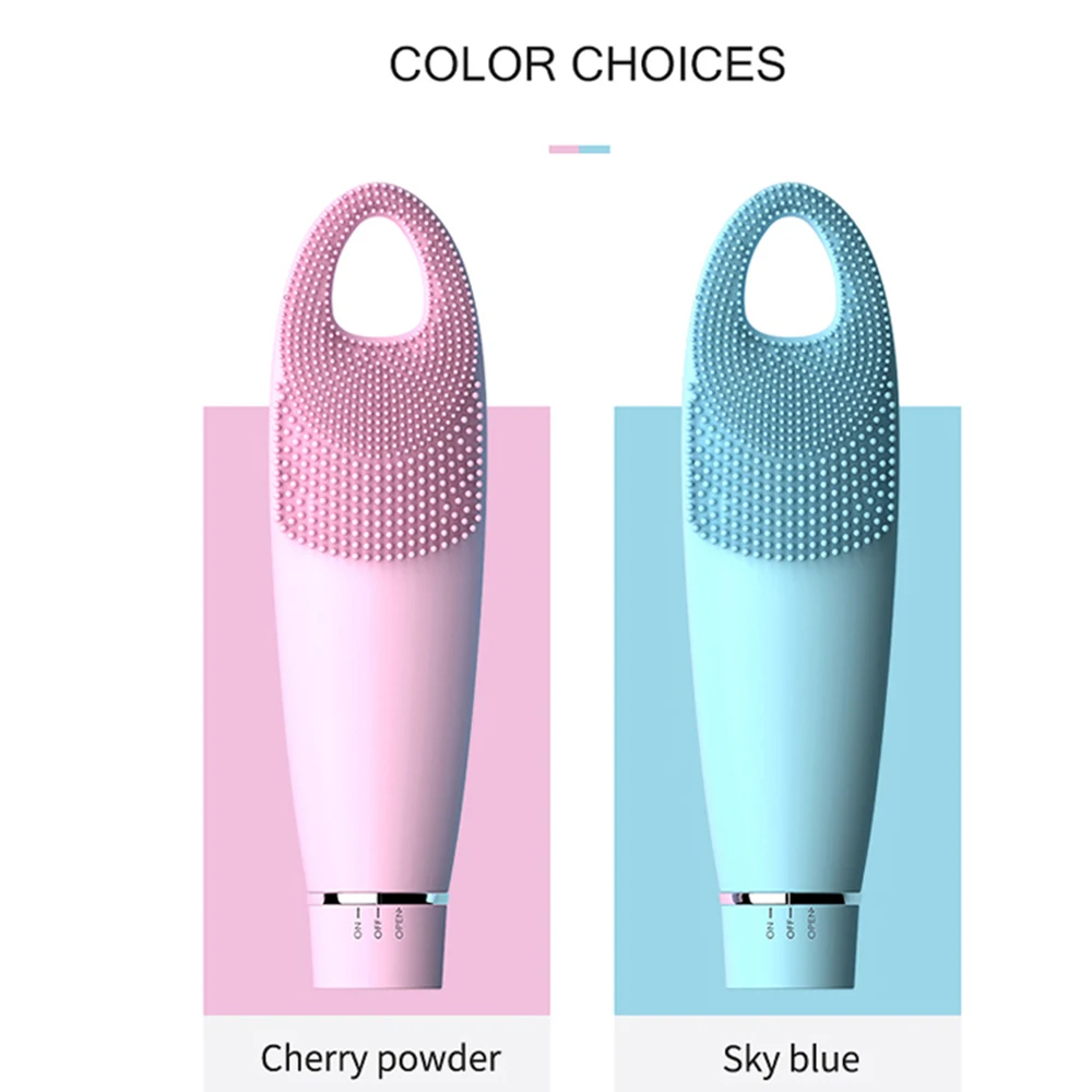 Mini Cleaner Deep Pore CleaningElectric Facial Cleansing Brush Silicone Sonic Vibration Skin Eye Massager Face Care Tools | Красота и