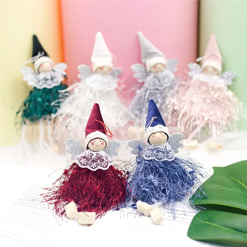 Рождественская кукла с кисточками украшение для дома подвеска в виде ангела