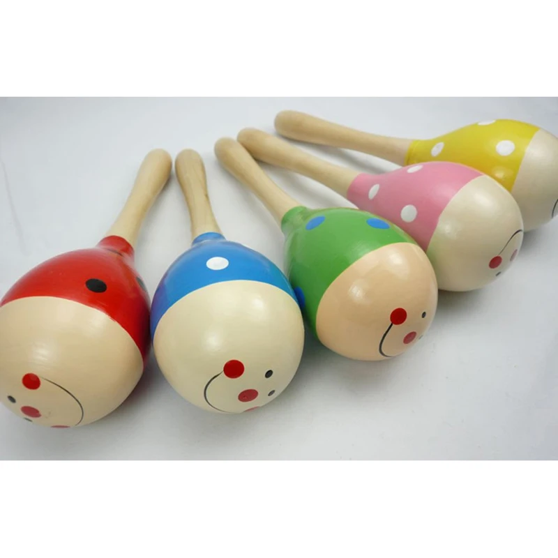 

Montessori Wooden Rattles For Baby Sand Hammer Baby Rattle Educational Musical Wooden Toys Baby Toys 0 12 Months