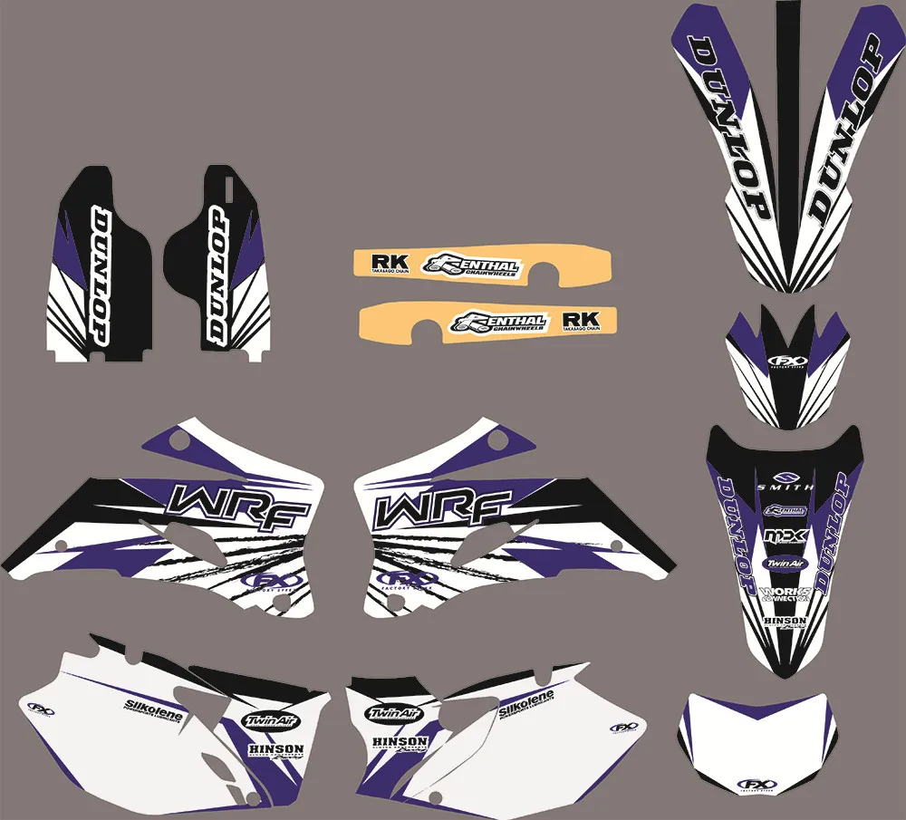 Для Yamaha WR450F WRF450 2007 2008 2009 2010 2011 Бесплатные Индивидуальные графические наклейки для