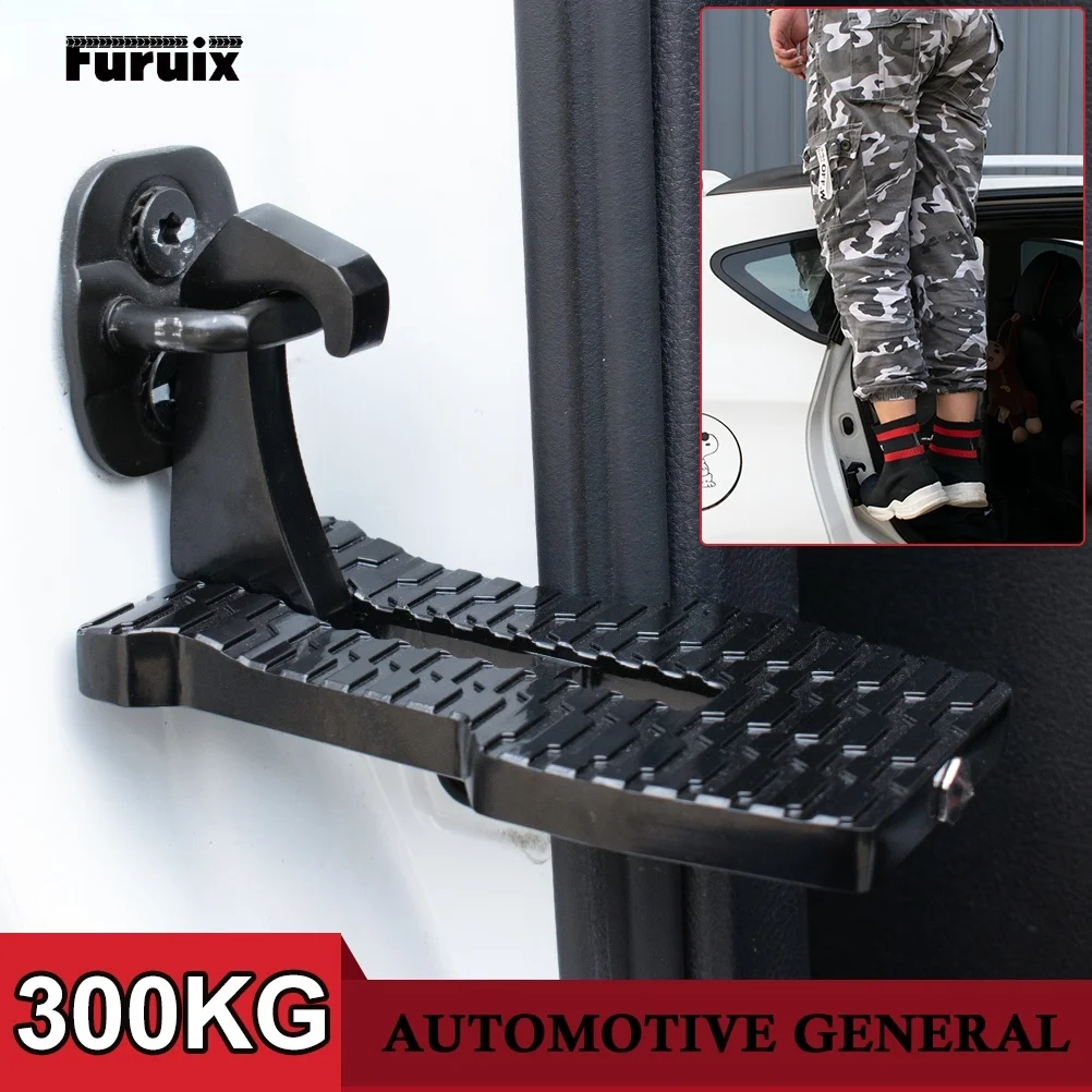 Universal Aluminum Car Door Step Pedal Roof Top Rack Access Pedal Hook NonSlip Foot Rest for SUV Jeep Trunk Ladder