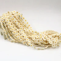 13mm3yards flower cotton lace trims for clothes diy floral trimmings and ribbons sewing accessories for dolls dresess