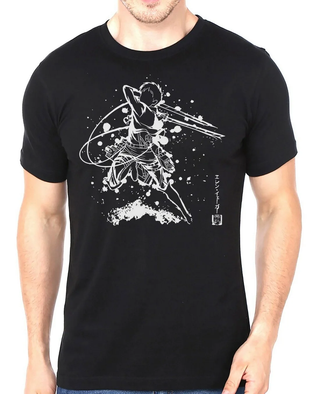 Черная футболка в стиле &quotатака на Титанов&quot Soulkr унисекс для взрослых стильная