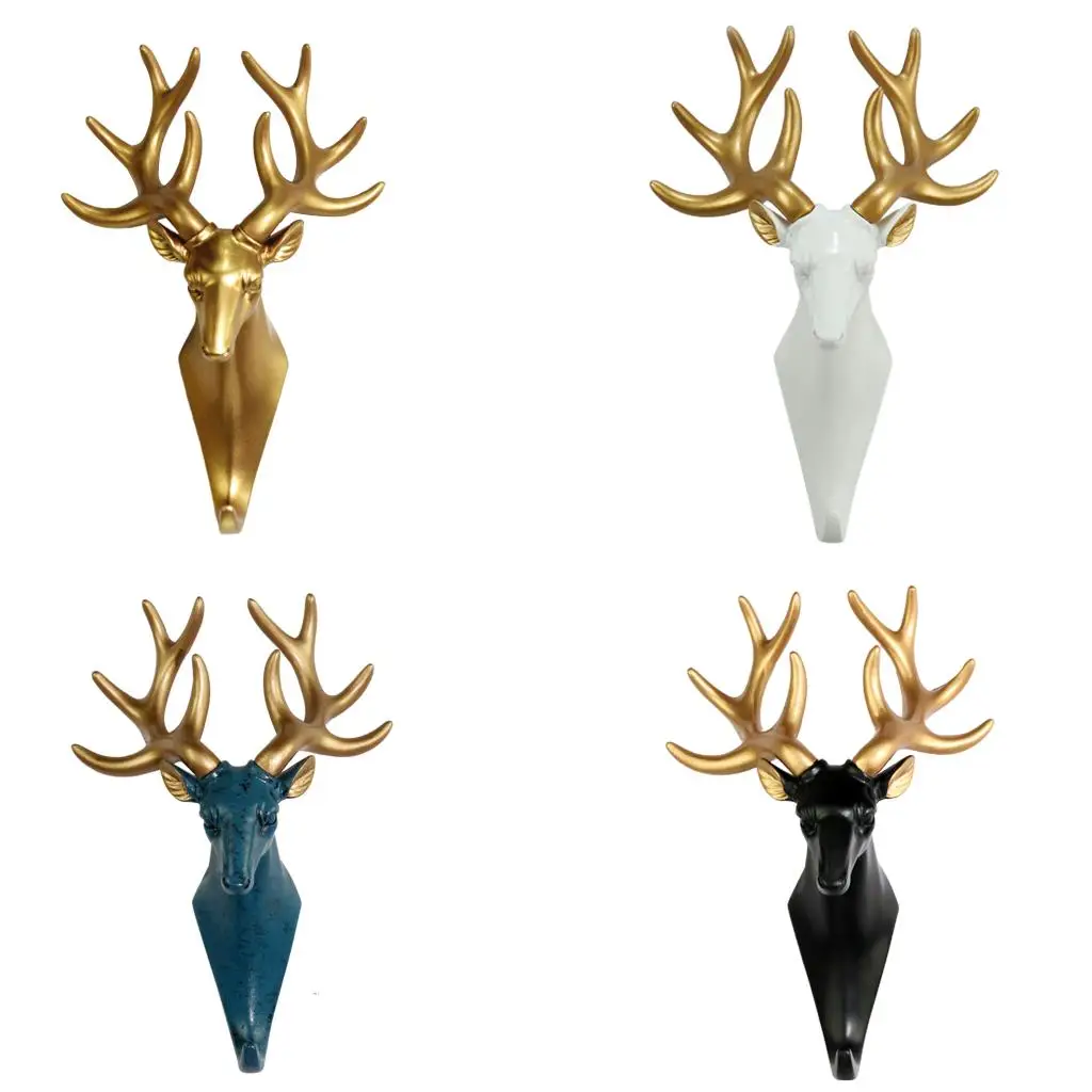 

Resin Deer Single Key Coat Hook Clothes Rack Wall Hanger, Heavy Duty