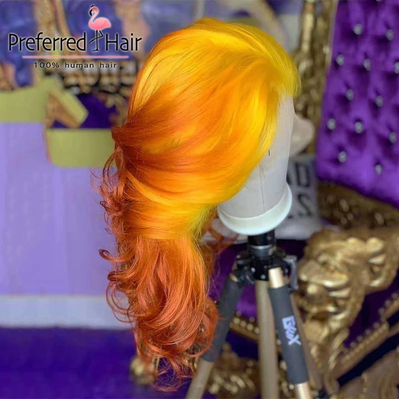 Предпочтительный 13х4 предварительно выщипанный волнистый парик фронта шнурка Remy