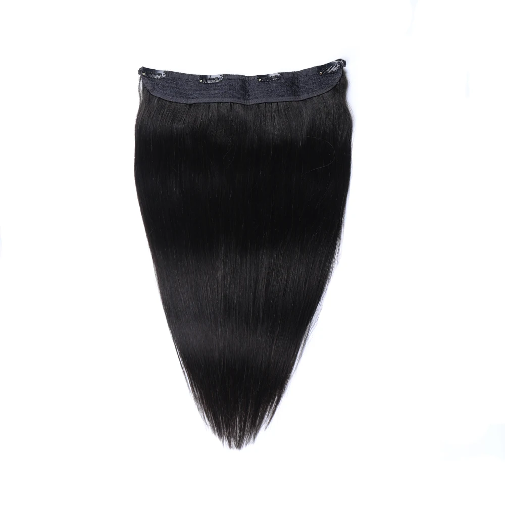 

Straight Halo Hair Extensions Fish Line Human Hair Extension Invisible Hidden Wire Hair Extensions Natural Russian Hair