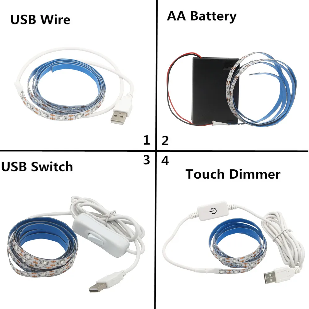 УФ USB Светодиодные ленты Батарея приведенный в действие 395 405nm ультрафиолетовых