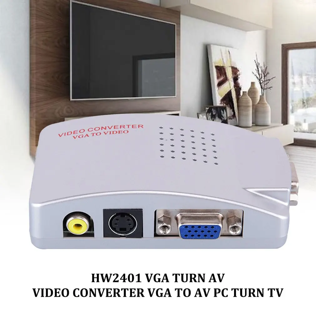 Универсальный NTSC PAL VGA к ТВ AV RCA адаптер сигнала конвертер видео переключатель