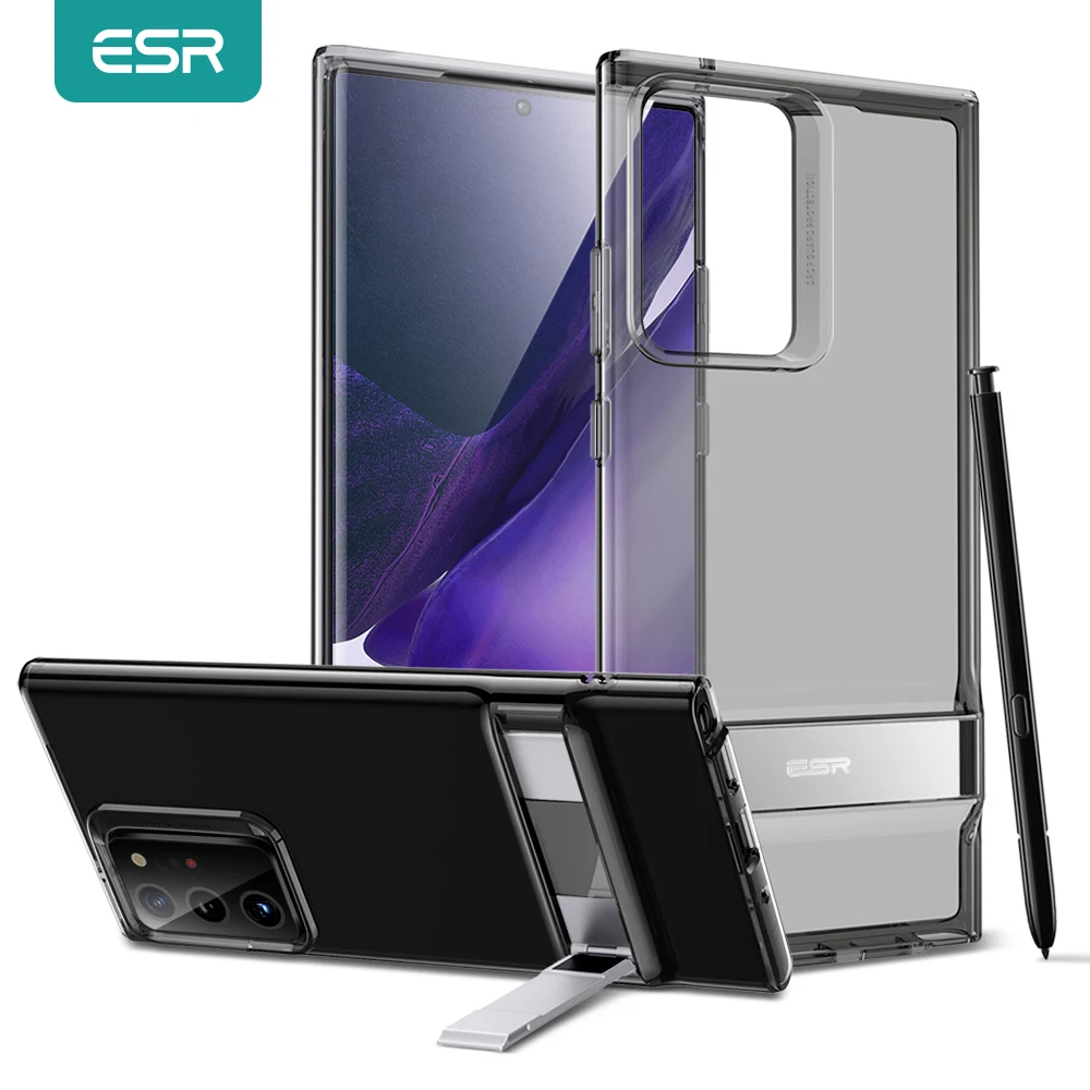 ESR для Samsung Galaxy Note 20 Ультра чехол металлическая подставка Kickstand TPU прозрачный Note20