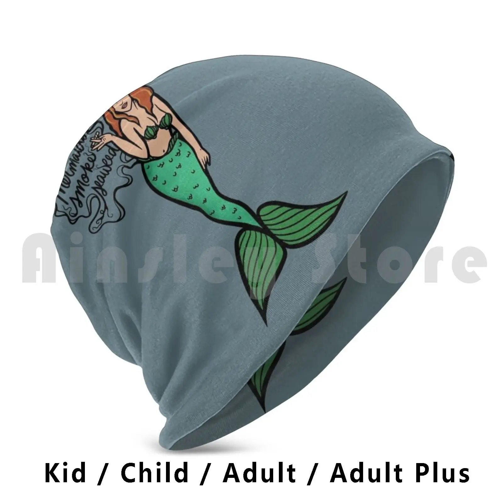 Шапочки-пуловеры с дымом Русалка удобная кепка-пуловер дымчатый горшок