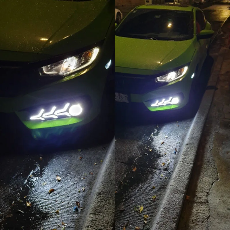 2 шт. для Honda Civic 10th светодиодный DRL Дневной ходовой свет дневного света желтый указатель поворота лампа Стайлинг