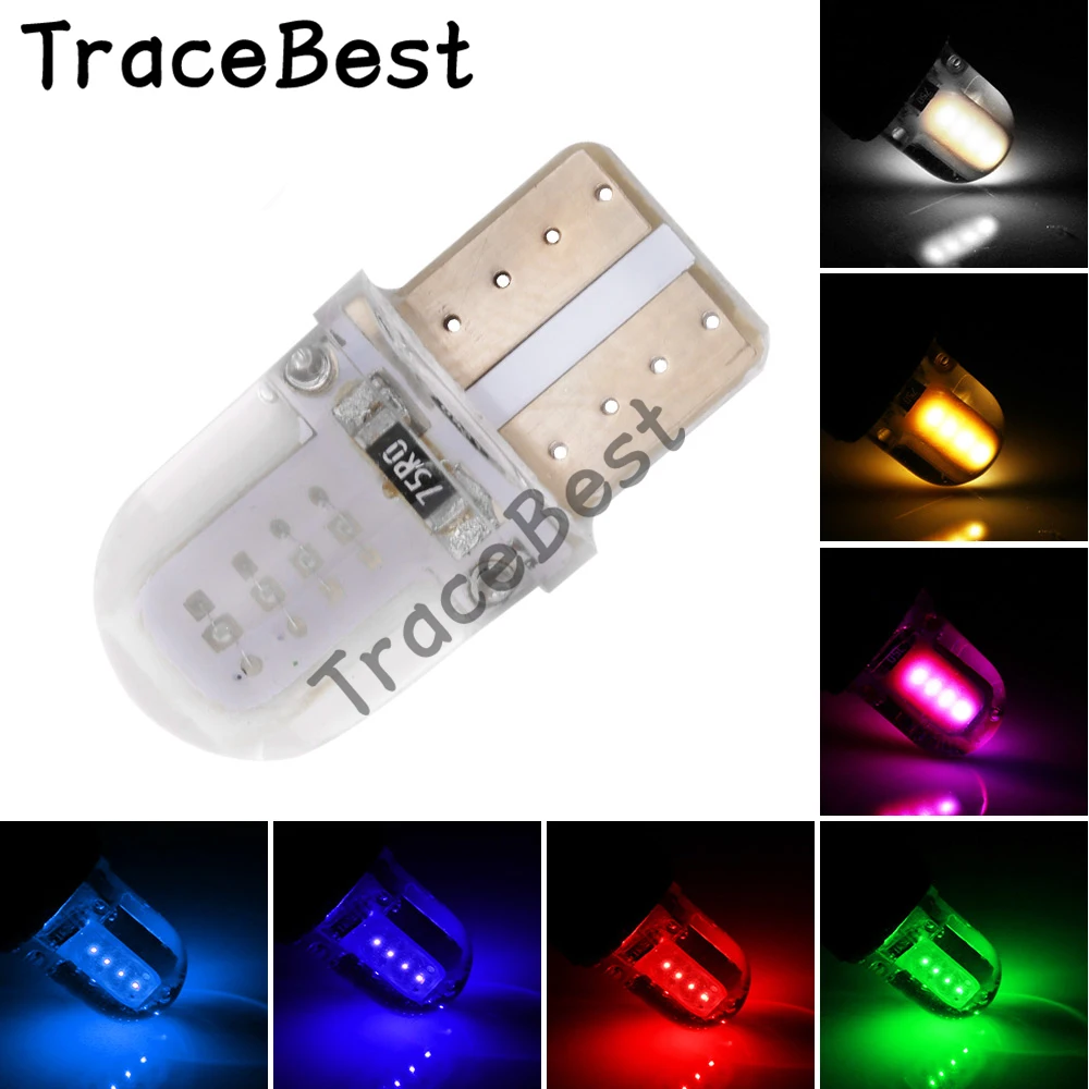 4 шт. светодиодный W5W T10 194 168 COB 4SMD фонарь для парковки авто Клинообразная лампа CANBUS