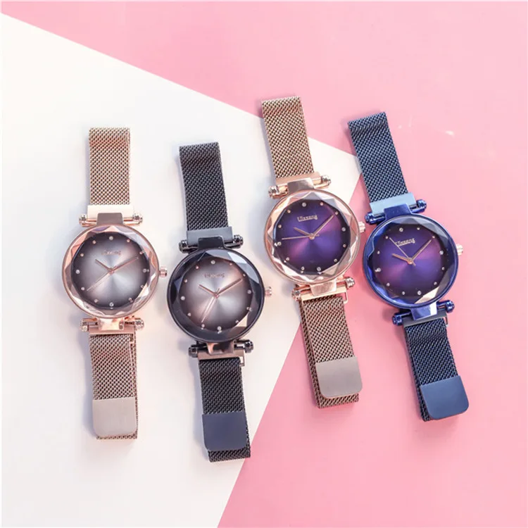 Часы наручные женские кварцевые модные с магнитной застежкой изображением