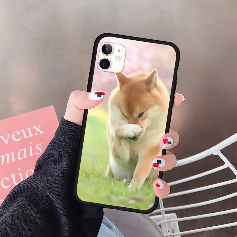 

Tea Akita dog animal fashion cover painting Phone Case for iPhone 11 12 pro XS MAX 8 7 6 6S Plus X 5S SE 2020 XR