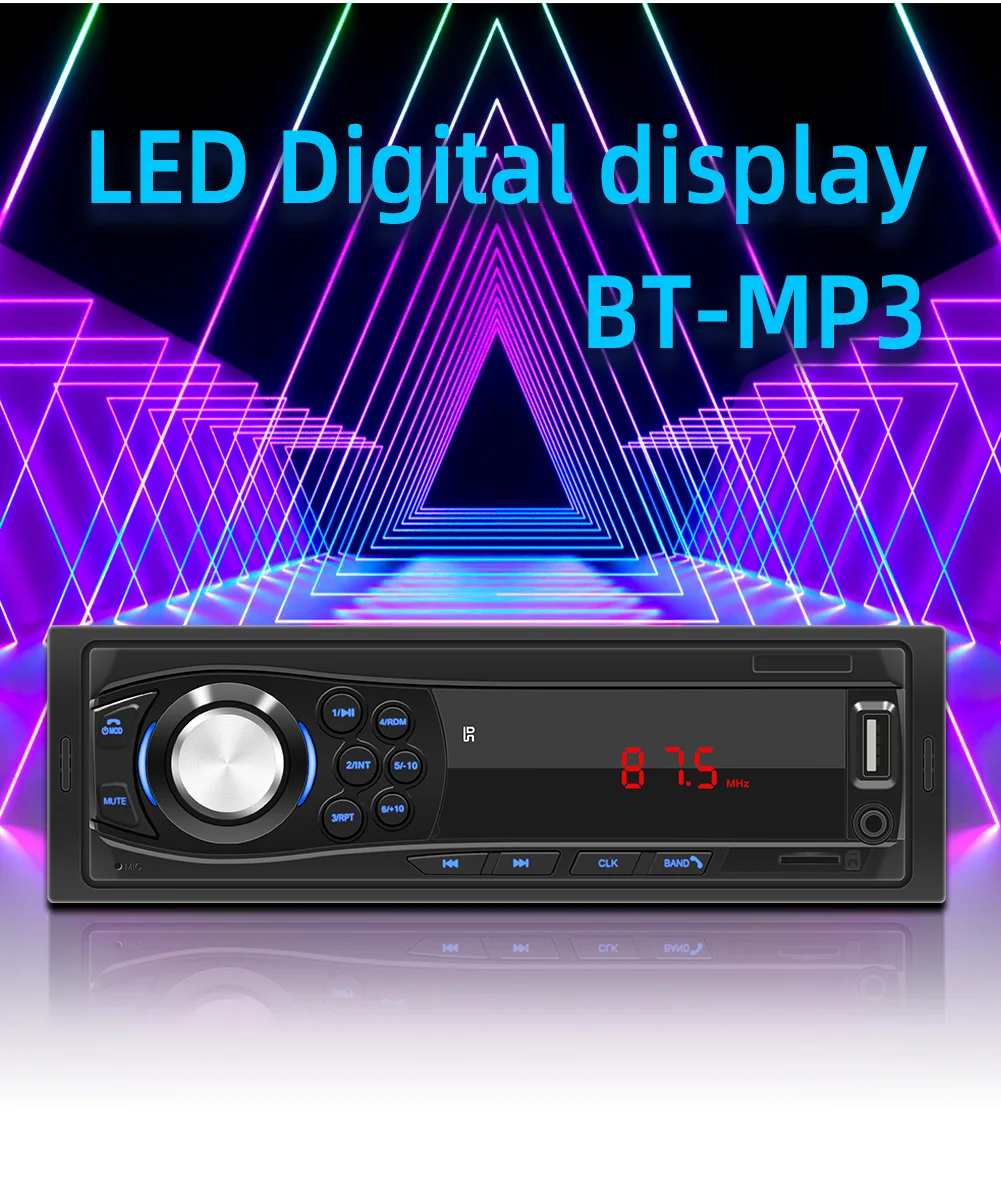 

MLOVELIN 1Din MP3 Car Multimedia player USB SD music player Radio FM Functions Autoradio Player In-dash Music AUX Input