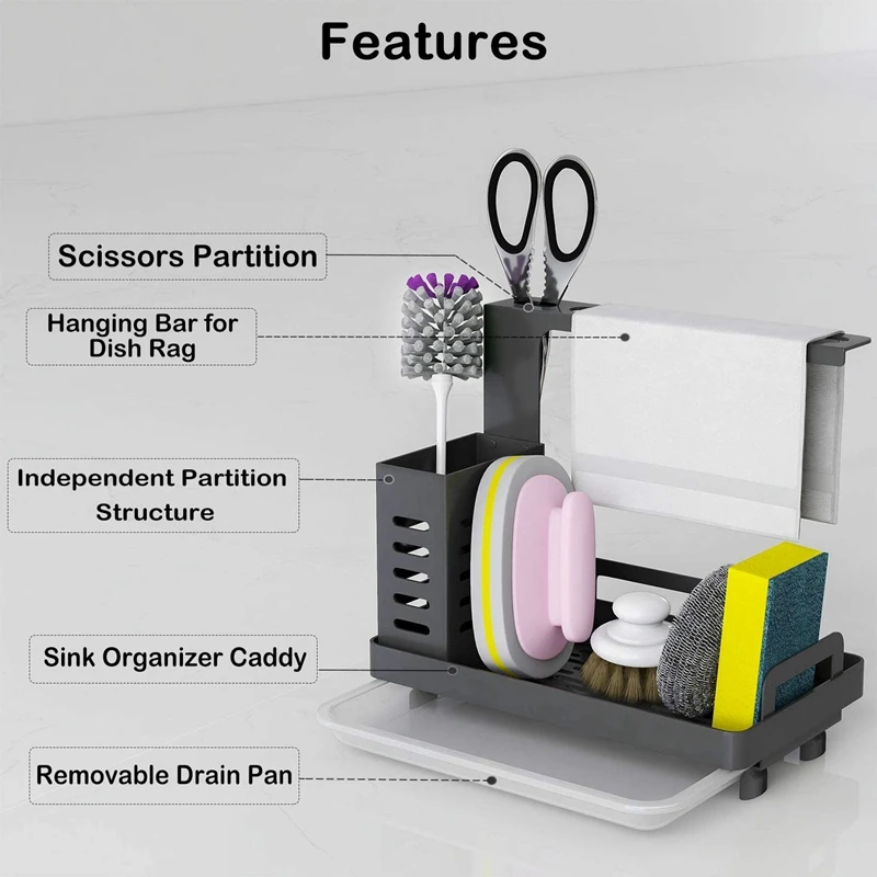 Органайзер для кухонной раковины губка держатель мыла поднос дождевой кастрюли